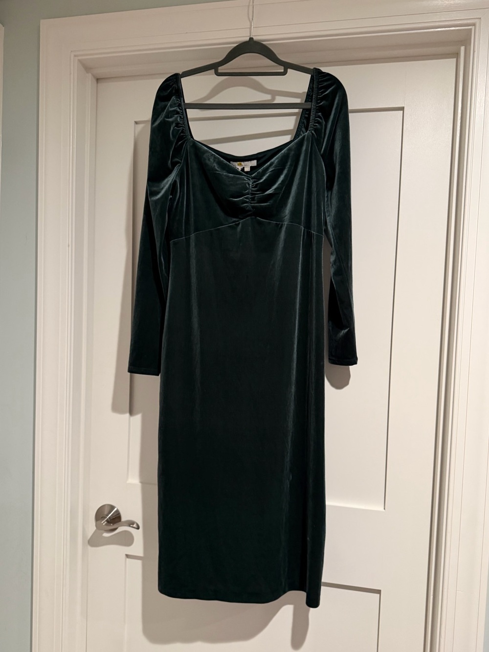 NWT Boden Emerald Green Velvet Long Sleeve Dress